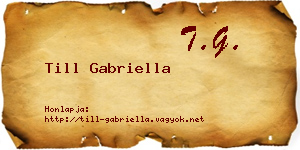Till Gabriella névjegykártya